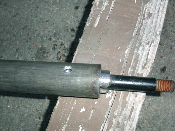 close up before welding (showing one of the holes for a plug weld)