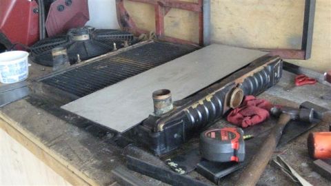 1968 Ford Ranchero - This is pretty much what I had to work with to make an electric fan shroud.