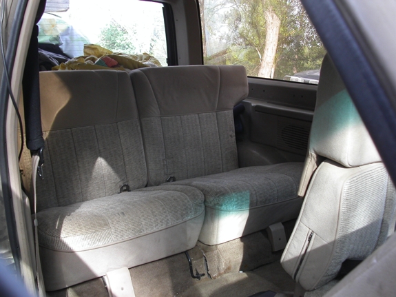 Battery hatch closed and seat deployed for use.