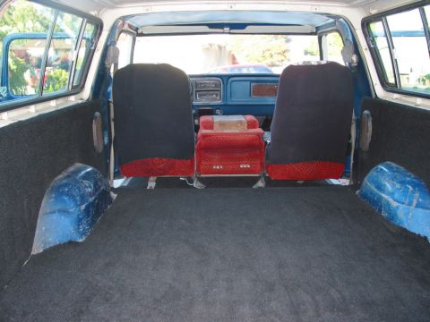 1979 Ford Bronco - rear view of the carpets