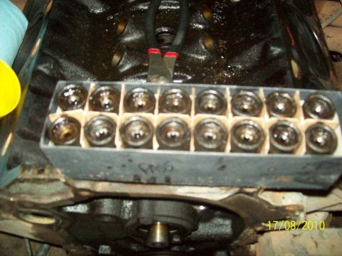 1985 Ford Bronco - Engine block and lifters are shown in this close-up view.
