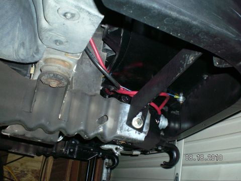1996 Ford Bronco - Close-up of vehicle undercarriage with visible wiring and suspension parts, dated 08.18.2010.