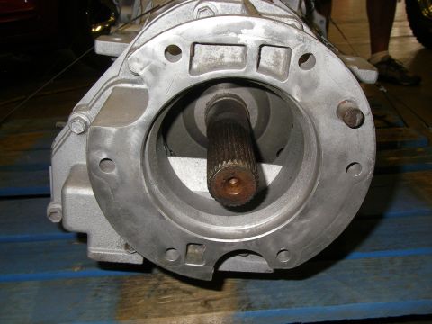 1990 Ford Bronco - Transmission input shaft shown from the front, with splines visible inside the housing.