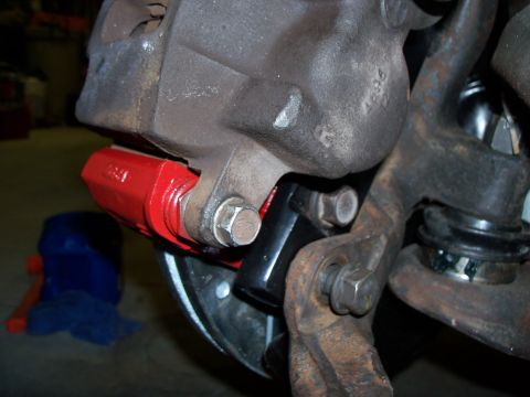 1979 Ford Ranchero - This shows the lower spindles bracket mounting hole and the welded spacer 1/4" additional to 3/8" bracket both were tapped for 1/…