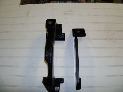 1979 Ford Ranchero - Stock bracket is left fabricated is on right. The fabbed bracket is made with 3/8" x 2" mild steel with a 1/4" x 1 1/2"…