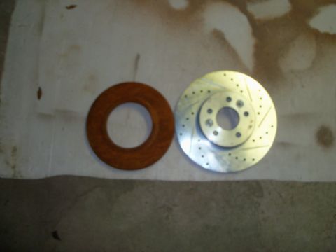 1979 Ford Ranchero - This shows the difference in diameter of a Ranchero rotor left and a Crown vic rotor. The Ranchero rotor is what is left after removale of…
