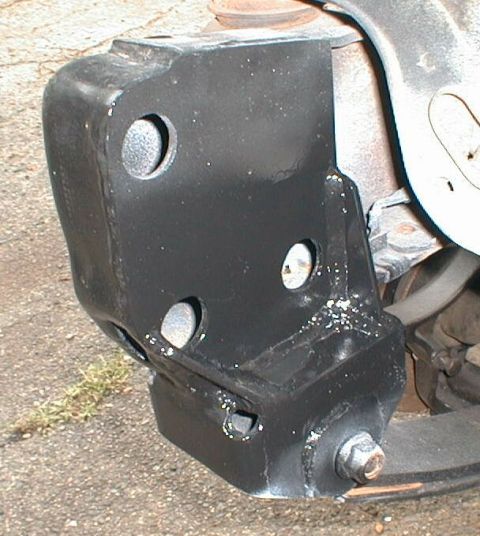 1990 Ford Bronco - front pass bracket after gussets and paint