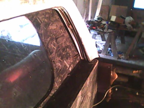 1978 Ford Bronco - first test fit, over old wall.