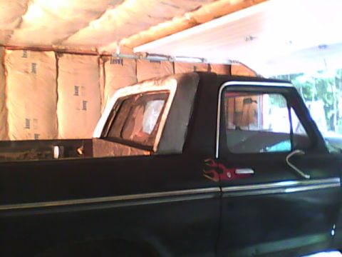 1978 Ford Bronco - first test fit, over old wall.