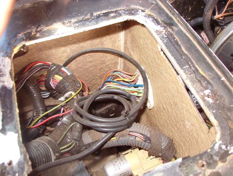 1975 Ford Bronco - There was a rain leak coming off the EEC, so I pulled the vent blockoff to reseal it, and pulled the EEC to seal around its grommet. The EE…