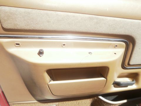 1991 Ford Bronco - Interior view of a car door panel, showing a pull handle and storage compartment.