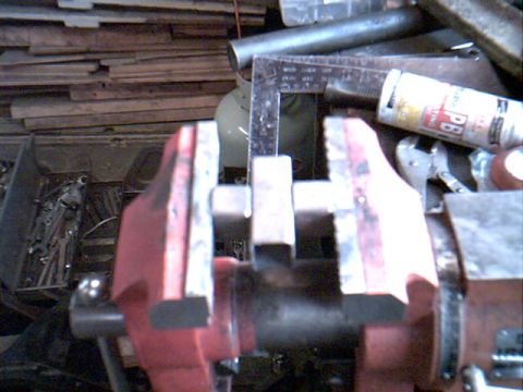 1980 Ford Bronco - The cross I made for the adapter. I believe the dimension was 2 3/4 each way.