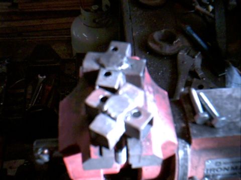 1980 Ford Bronco - Here is the bottom with the spaced holes to match the 79 arm and the big bolt for the 80 coil with the head of the bolt ground down and wel…