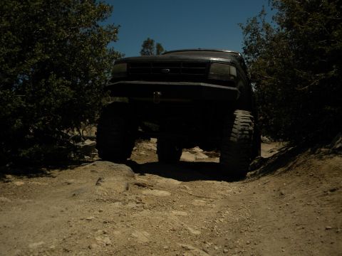 1992 Ford Bronco - This 1992 Ford Bronco navigates a challenging, rocky off-road path.