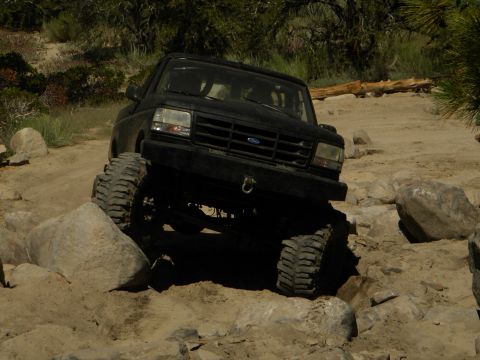 1992 Ford Bronco - This 1992 Ford Bronco is shown tackling a challenging rocky off-road course.