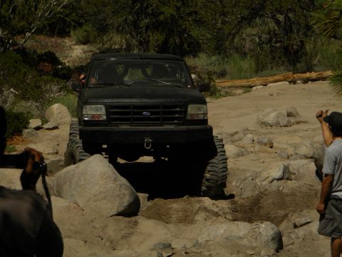 1992 Ford Bronco - This 1992 Ford Bronco is shown tackling a challenging off-road course.