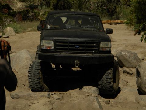 1992 Ford Bronco - This 1992 Ford Bronco is shown off-roading on a rocky trail.