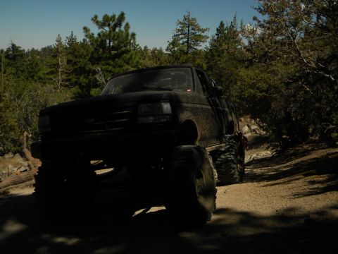1992 Ford Bronco - This 1992 Ford Bronco is shown off-road on a dirt path surrounded by trees.