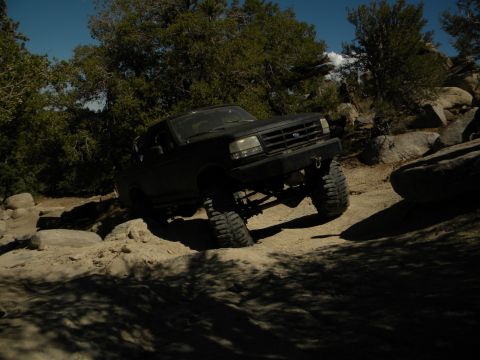 1992 Ford Bronco - This 1992 Ford Bronco is shown tackling a challenging, rocky terrain on an off-road adventure.