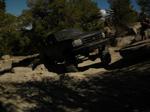 1992 Ford Bronco - This 1992 Ford Bronco is navigating a challenging rocky terrain.