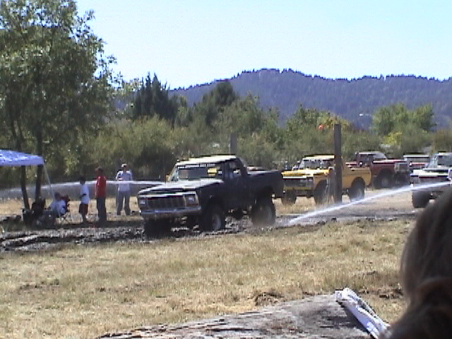 Jim in line to race (1st race) with Steve in line behind him.