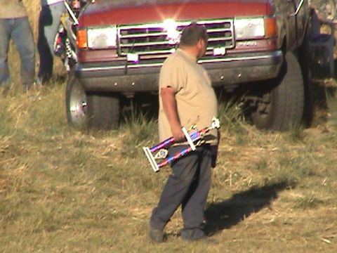 1994 Ford Explorer - Steve going to congratulate Jim on winning the "Dash for Cash" event. Looking at the big trophy in his hand.