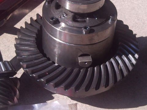 1989 Ford Bronco - Close-up of a differential gear assembly, showing the intricate teeth of the ring gear.