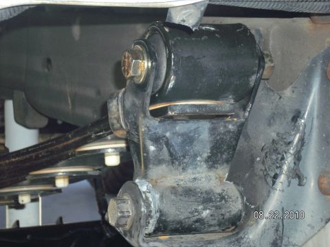 1996 Ford Bronco - Vehicle suspension lift spacer installation detail, with a date stamp of 08.22.2010.