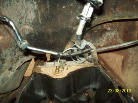 1985 Ford Bronco - Underside view of engine bay components and wiring harness.