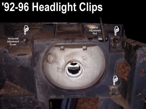 1983 Ford Bronco - Headlight Clips '92-96 http://www.dormanproducts.com/p-26048-42190.aspx The rings on each side of the clip are designed for right-angle sna…