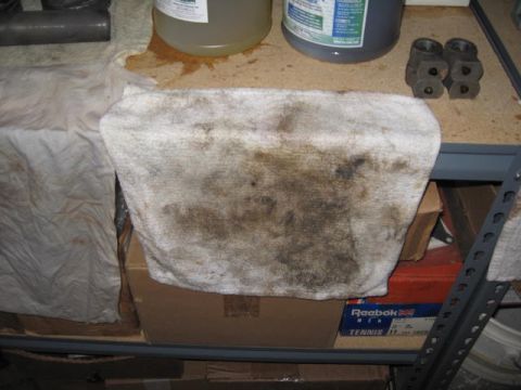 1963 Ford Galaxie - Rag used to wipe off parts