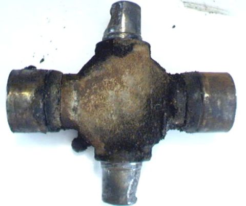 1989 Ford Bronco - Here's the u-joint from the rear driveshaft after about a year's worth of use. Yolk is bad, so will need to be replaced as soon as I can af…