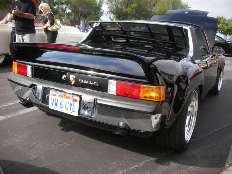 1998 Ford Crown Victoria - Rear view of a black Porsche 914-6 at a car meet.