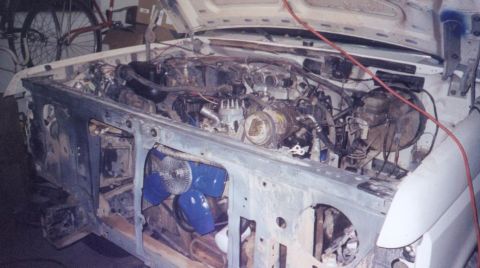 1987 Ford Bronco - getting close! yes it is a tight fit