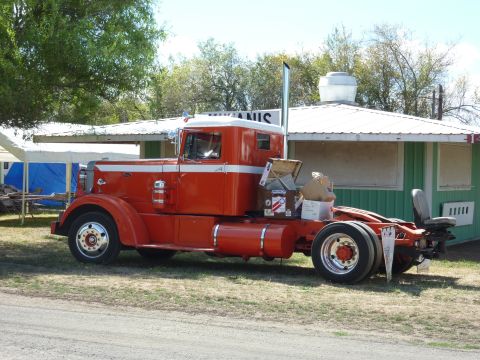 1981 Kenworth W900A - This vintage semi-truck has a distinctive body style from the mid-20th century.
