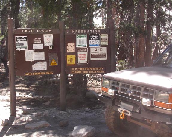 At the southern trailhead (base of Chicken Rock)