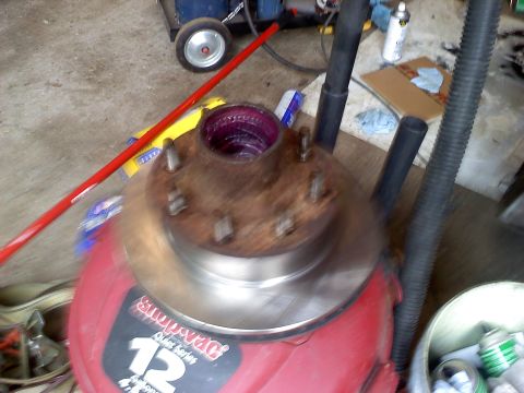 1996 Ford F-150 - Hub drilled to 39/64 to fit 9/16 studs