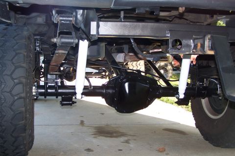 2000 Ford F-150 - New rear, 9.75 with disc brakes. Was a 8.8 and drum brakes.