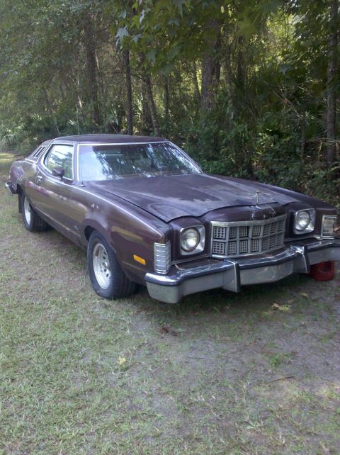 1974 Ford Elite - This 1974 Ford Elite is seen from a 3/4 front angle, its brown exterior.