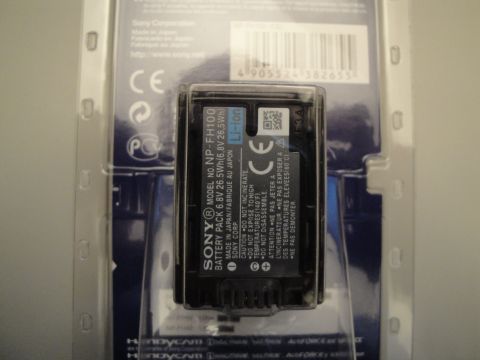 1993 Ford Taurus - A Sony NP-FH100 battery pack is shown in its retail packaging.