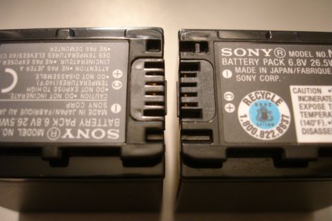 1993 Ford Taurus - Two Sony battery packs are shown side-by-side, with labels detailing model and voltage information.