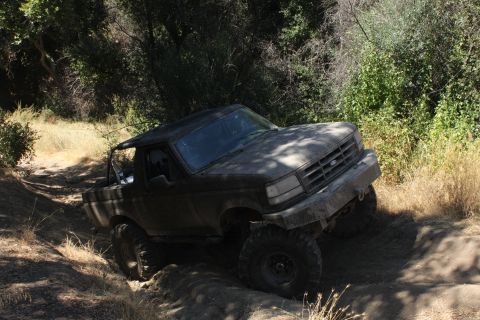 1992 Ford Bronco - This 1992 Ford Bronco is shown tackling an off-road trail.