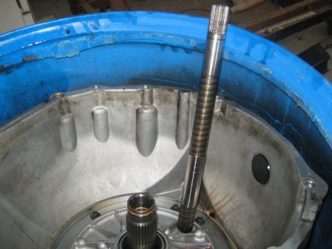 2001 Ford Expedition - Close-up of a transmission input shaft and its housing, likely during a repair or rebuild.