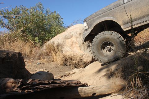 1992 Ford Bronco - This 1992 Ford Bronco navigates a challenging rocky terrain, demonstrating its off-road capabilities.