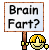 1995 Ford Bronco - A humorous sign questioning someone's mental clarity is held by a cartoon character.