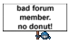 1995 Ford Bronco - A sign displays a message about a forum member and a donut.
