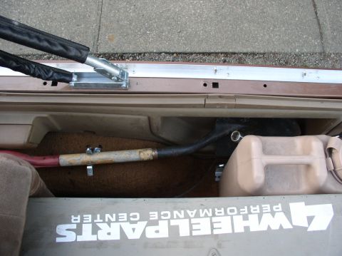 1987 Ford Bronco - This is where i put my shovel my lug wrench and my 5 gallon water jug