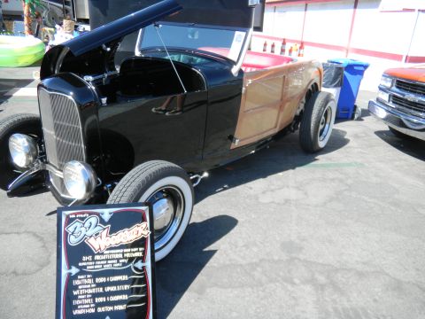 1997 Ford Ranger - This modified hot rod, identified as a '32 Woodster, is on display at a car show.