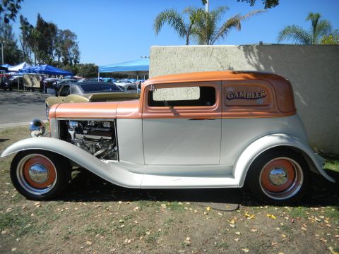 1997 Ford Ranger - Custom hot rod sedan delivery with 'The Gambler' text on the side is parked outdoors.
