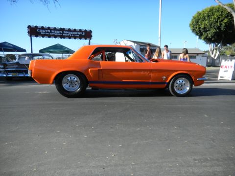 1997 Ford Ranger - A modified 1967 Ford Mustang coupe is displayed at Costa Mesa Speedway during a Labor Day Cruise event.